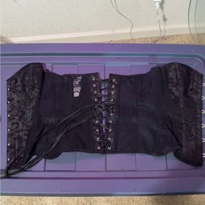 Black Lace-Up Corset